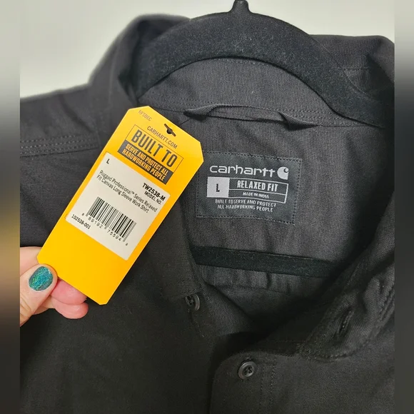 Carhartt Men's Black Button Up Shirt. Sizes S,L,XL - Picture 2 of 6
